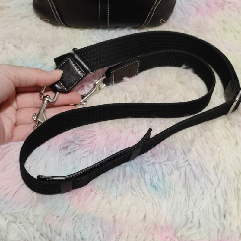 FLASH SALE!! Auth Coach Vintage Y2K Black Leather Shoulder/Crossbody Bag - Picture 4 of 15